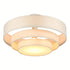 Deckenlampe Stoff Beige mit ausziehbarem dreischichtigem Lampenschirm